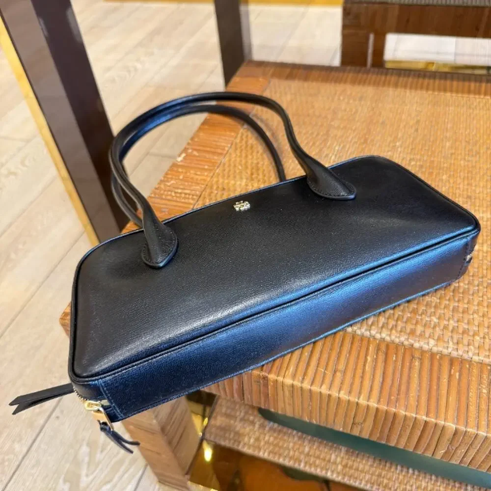 Tory Burch Rory Textured Box Satchel 184782 $400 Black